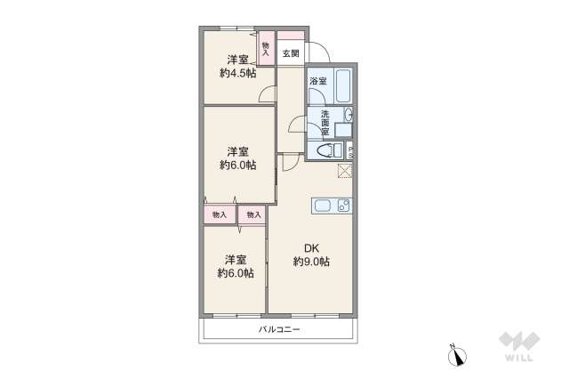 ニュー玉川マンション:間取り図面
