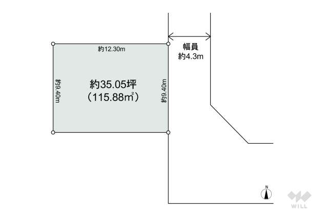 宝塚市口谷西3丁目 土地:間取り図面