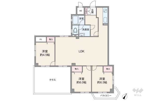 青木町ハイツ２号棟:間取り図面
