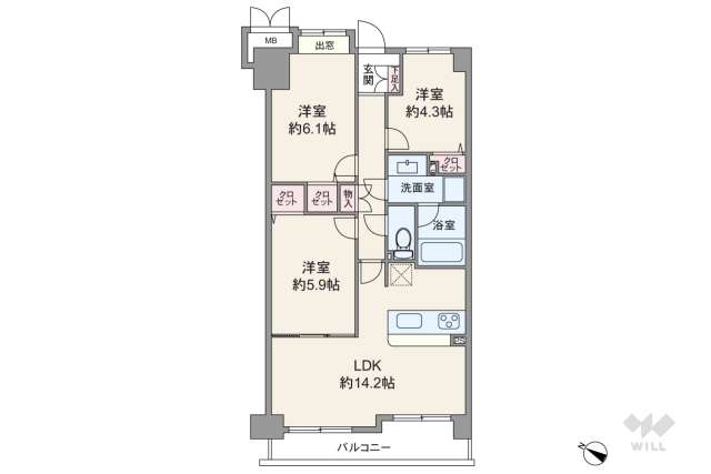 ハイホーム鷺沼東:間取り図面