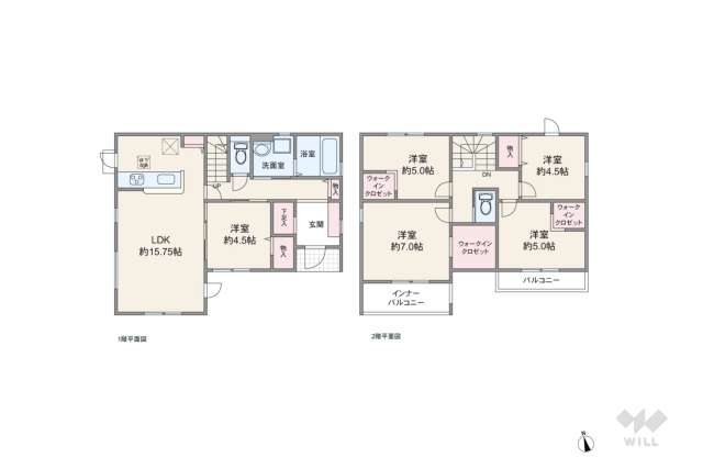 春日井市神屋町 一戸建て:間取り図面