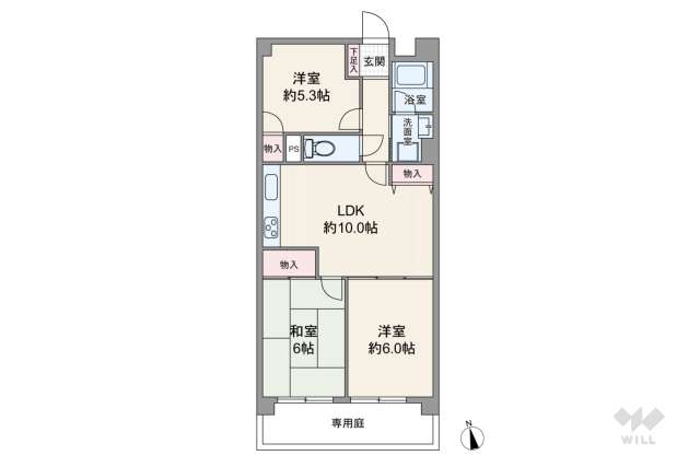 グリーンシティ弥生:間取り図面