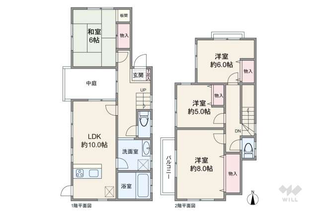 川口市大字石神 一戸建て:間取り図面