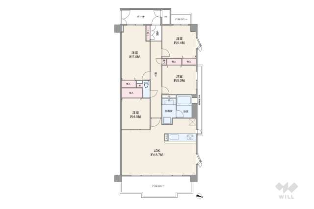 ステイツ芦屋川:間取り図面