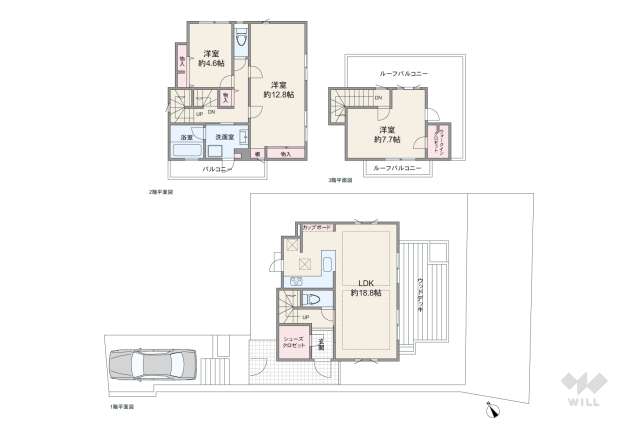 世田谷区尾山台1丁目 一戸建て:間取り図面