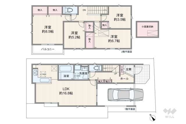 川崎市高津区千年 一戸建て:間取り図面