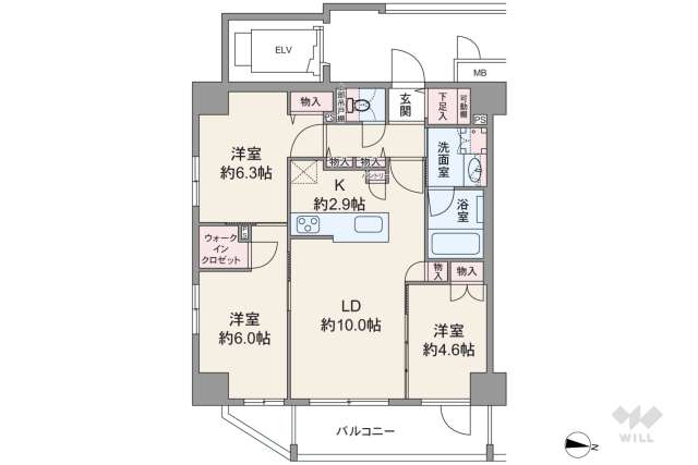 ルネ浅草イースト:間取り図面