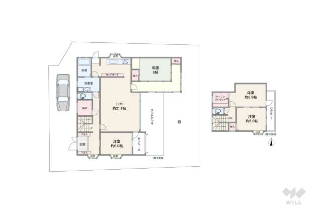 西宮市苦楽園二番町 一戸建て:間取り図面