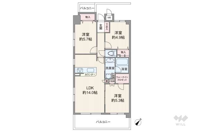 ライオンズマンション木根川中央公園:間取り図面