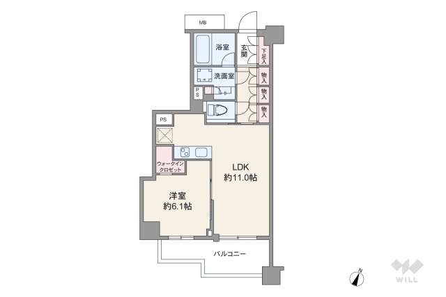アトラスシティ千歳烏山グランスイート　杜ノ棟:間取り図面