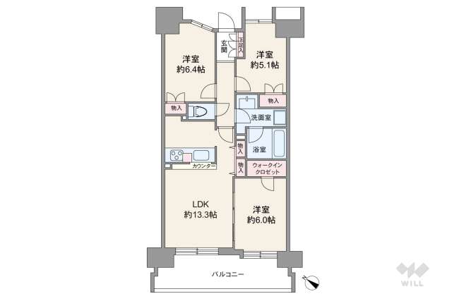 ヒルズ用賀:間取り図面