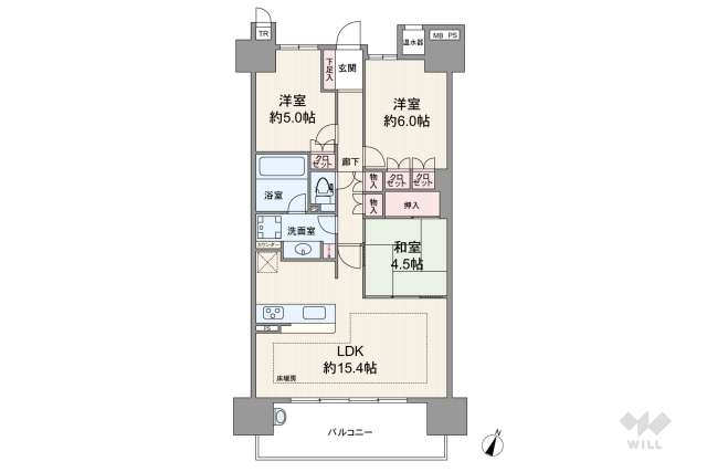 ライオンズ茨木ニューシティB街区:間取り図面