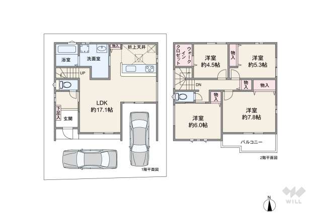 春日井市高蔵寺町2丁目 一戸建て:間取り図面