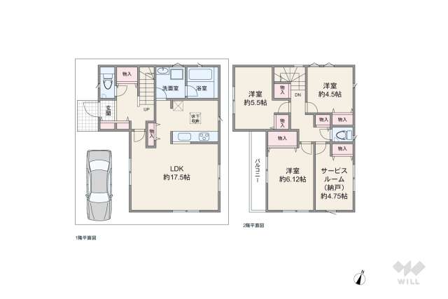 足立区六木4丁目 一戸建て:間取り図面