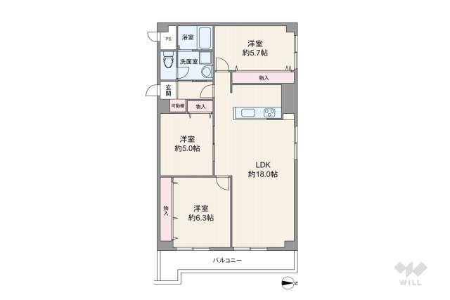 GSハイム船場:間取り図面