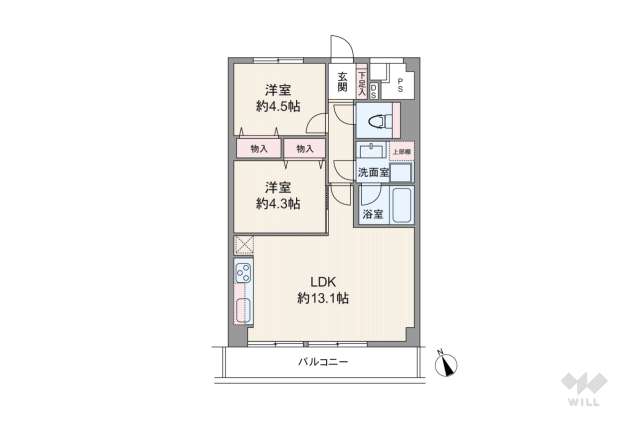 ファミリーコーポ緑地公園:間取り図面