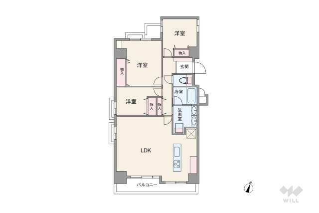 朝日広尾マンション:間取り図面
