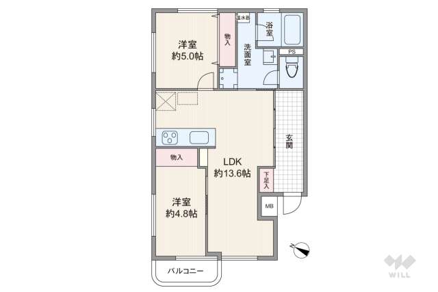 馬事公苑南サンハイツ:間取り図面