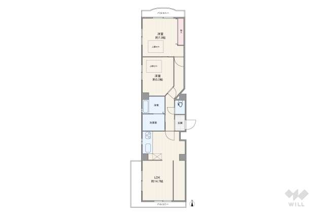 ルパレ魚崎:間取り図面