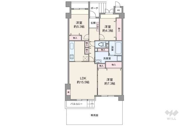 ジークレフ高羽1番館:間取り図面