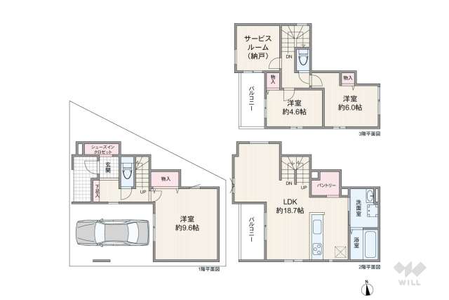 名古屋市南区鳥栖1丁目 一戸建て:間取り図面