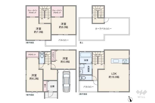 豊中市上野西3丁目 一戸建て:間取り図面