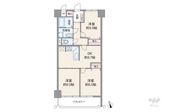 シャルマンコーポ木場町2号棟:間取り図面