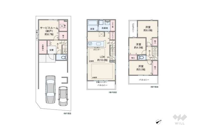 足立区新田1丁目 一戸建て:間取り図面