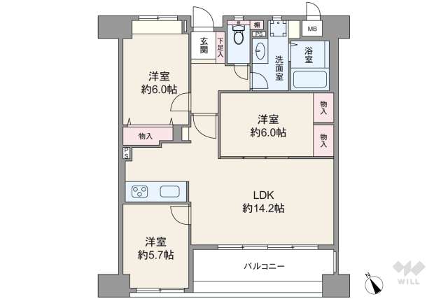 サンパーク鶴舞公園南:間取り図面