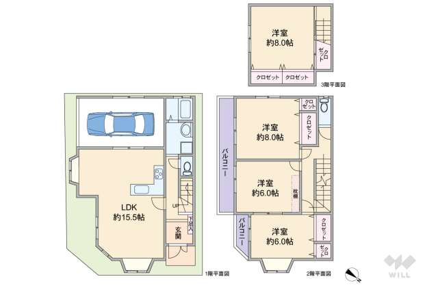 尼崎市食満7丁目 一戸建て:間取り図面