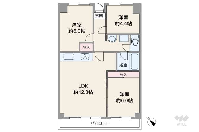 東武西新井駅東口サンライトマンションB:間取り図面