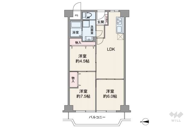 ローレルハイツ茨木総持寺1号棟:間取り図面