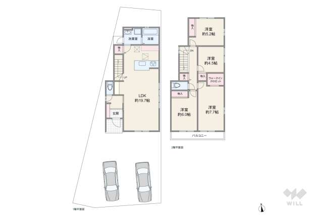 尼崎市食満3丁目 一戸建て:間取り図面