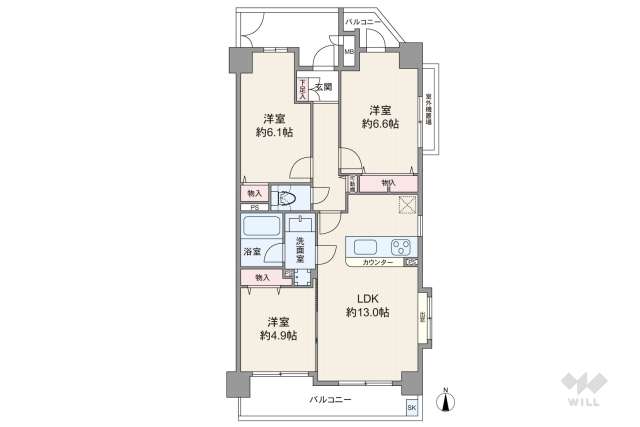 エーベル塚口参番館:間取り図面