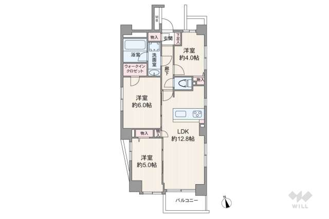 エクラン西蒲田:間取り図面