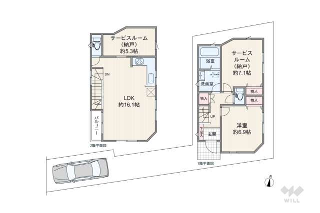 中野区沼袋2丁目 一戸建て:間取り図面