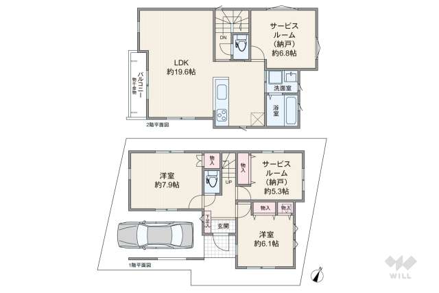 中野区沼袋2丁目 一戸建て:間取り図面