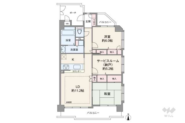 東川口サニーコート第10:間取り図面