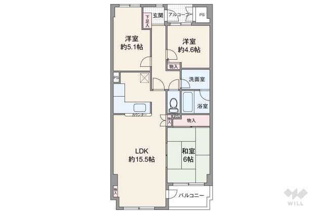 オーベル川口:間取り図面