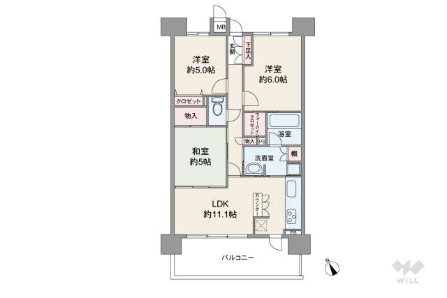 エスリード宝塚:間取り図面