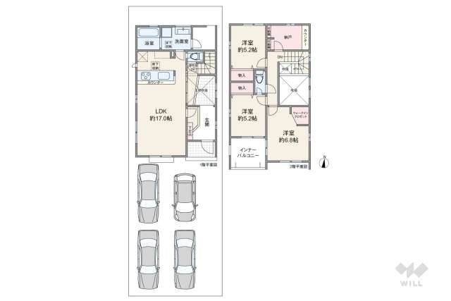 瀬戸市さつき台2丁目 一戸建て:間取り図面