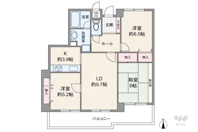 レインボー尾張旭:間取り図面
