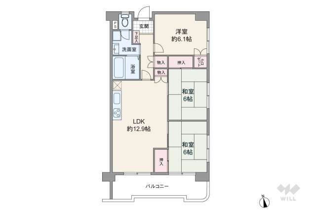 西川口第二ローヤルコーポ:間取り図面