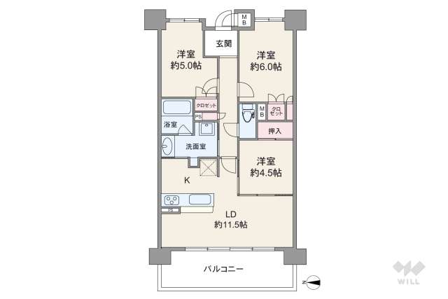 シャルマンフジスマート尼崎出屋敷駅前ステーショングリーン:間取り図面