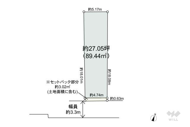 世田谷区羽根木2丁目 土地:間取り図面