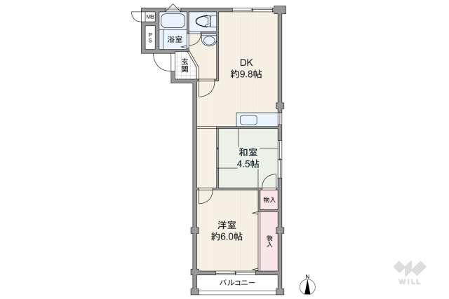 塚口コーポラス:間取り図面