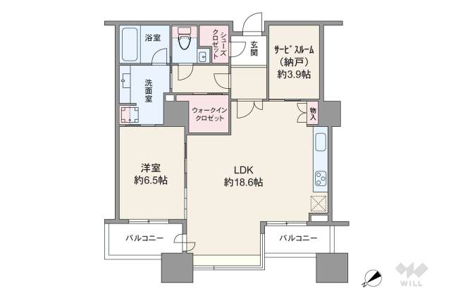 東京ツインパークスライトウイング:間取り図面