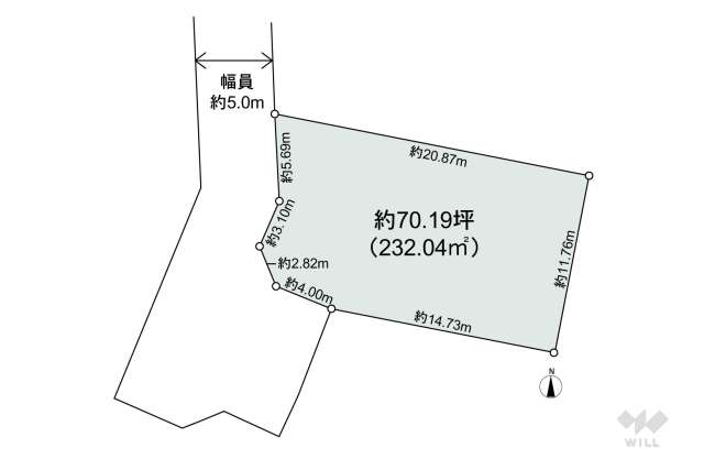 名古屋市守山区大字中志段味字吉田洞 土地:間取り図面