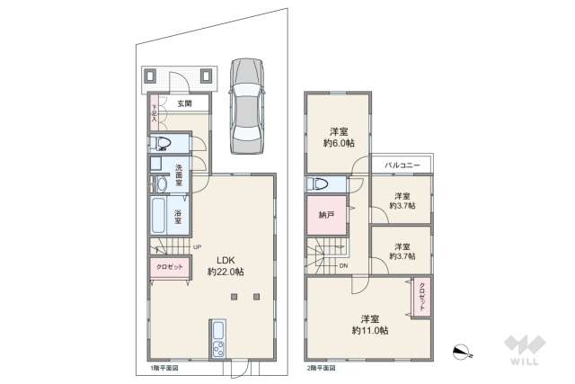 宝塚市末成町 一戸建て:間取り図面