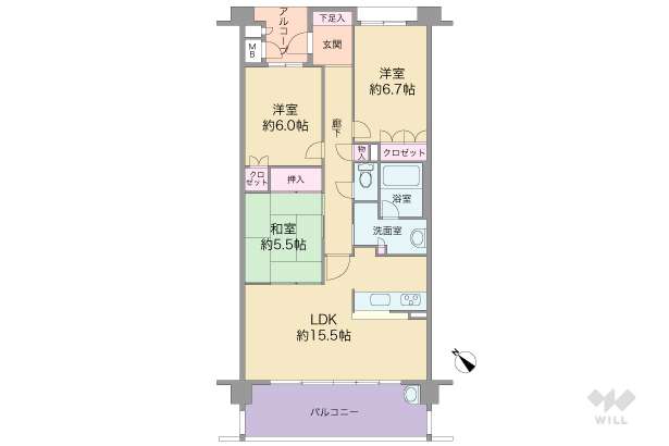 ネバーランド逆瀬川野上:間取り図面